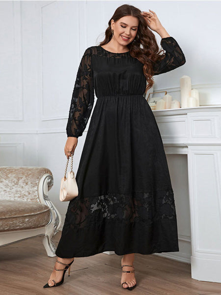 Plus creepier size lace romper dress