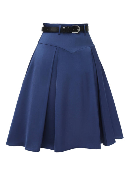 Lovely vintage 1950’s navy blue Western skirt outlet (S,36) with belt Perfect Condition