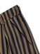 Brown 1940s Stripes Straight-Leg Pants