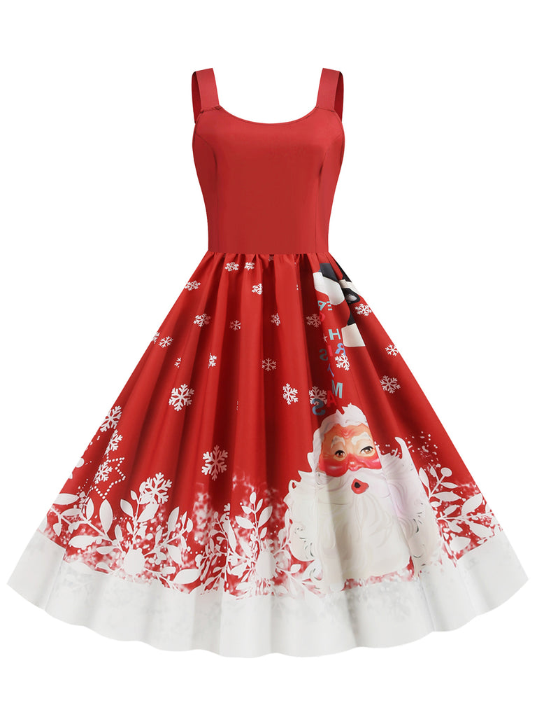 1950s Retro Christmas Santa Claus Swing Dress