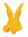 Yellow 1930s V-Neck One-piece Swimsuit