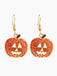 Halloween Rhinestones Grimace Pumpkin Earrings