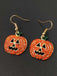 Halloween Rhinestones Grimace Pumpkin Earrings