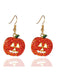 Halloween Rhinestones Grimace Pumpkin Earrings