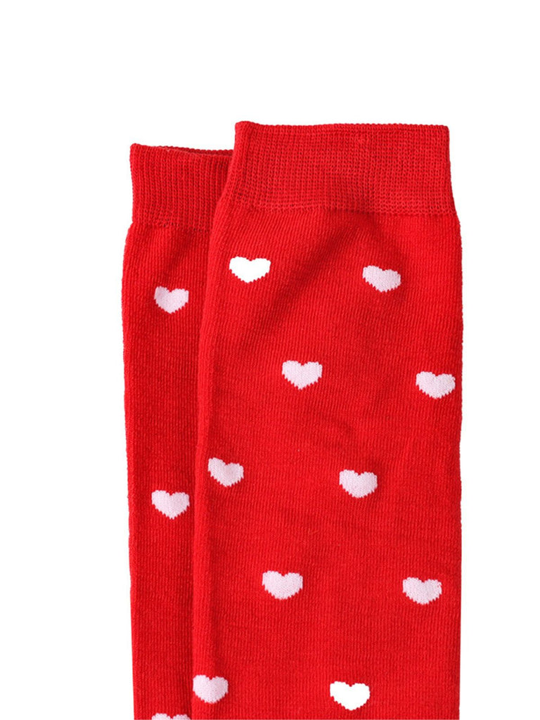 Valentine Heart Lip High-Thigh Socks