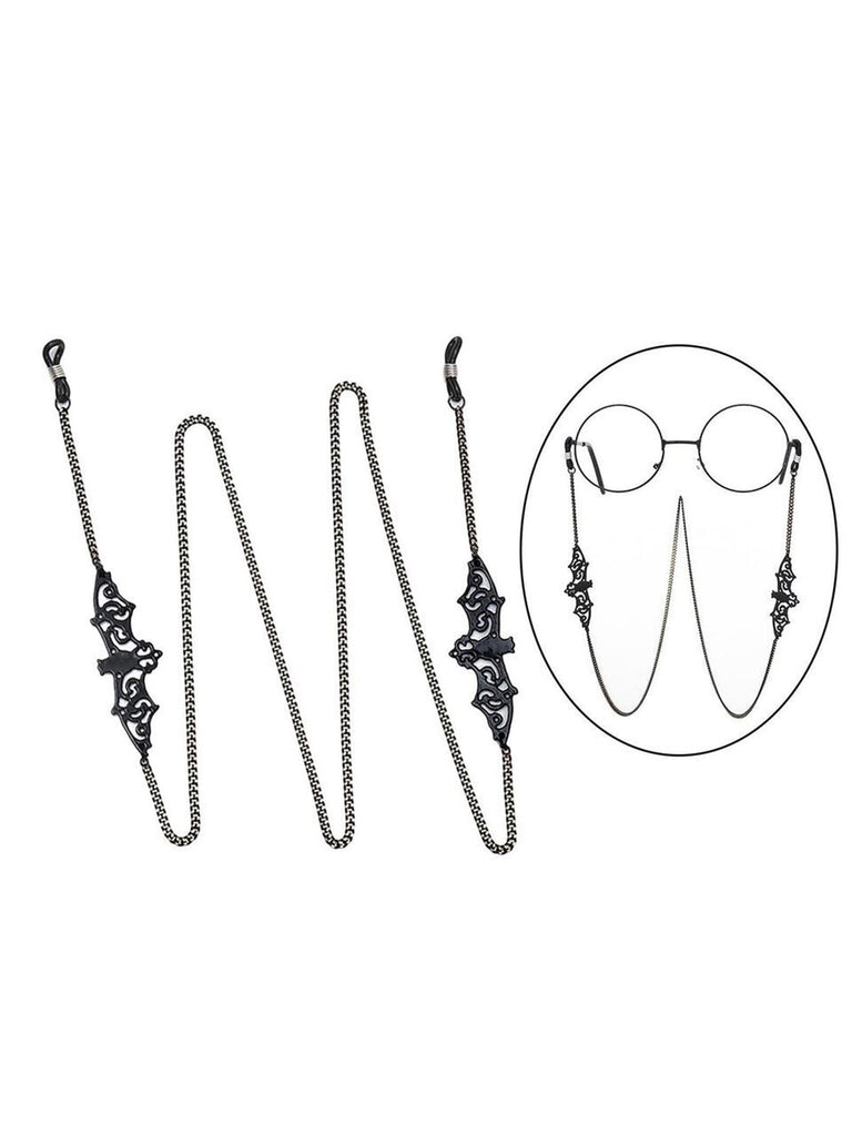 Black Vintage Halloween Glasses Chain