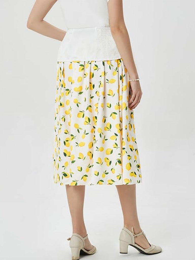 1960s Lemon Umbrella Belt Skirt