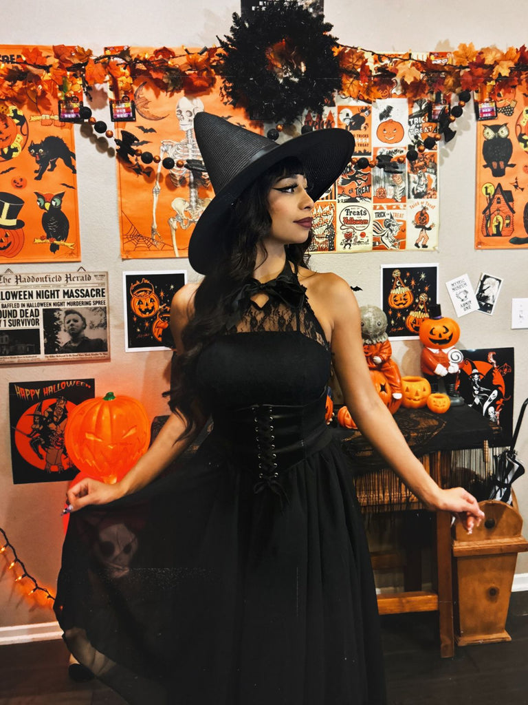 Halloween Gothic Steampunk Lace Dress