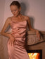 Pink 1930s Spaghetti Strap Fishtail Dress