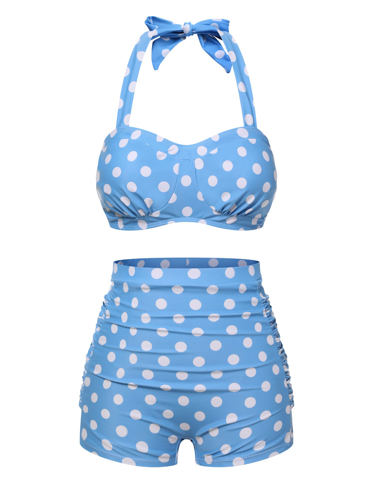 ‍2PCS 1950s Polka Dots Bikini Set (70% off)