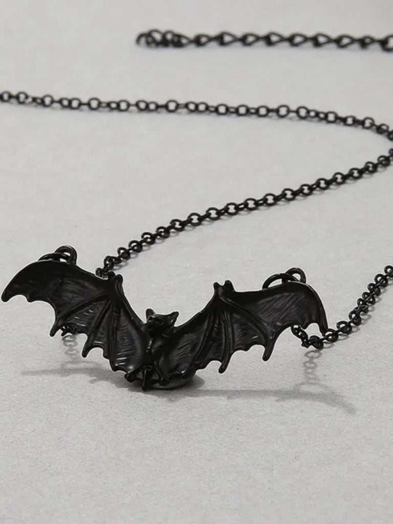 Halloween Gothic Bat Pendant Necklace