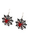 Black Halloween Spider Web Earrings