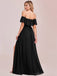 1930s Solid Roll Collar Off Shoulder Slit Dress