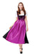 2PCS Purple 1950s Oktoberfest Puff Sleeves Dress with Apron