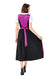 2PCS Purple 1950s Oktoberfest Puff Sleeves Dress with Apron