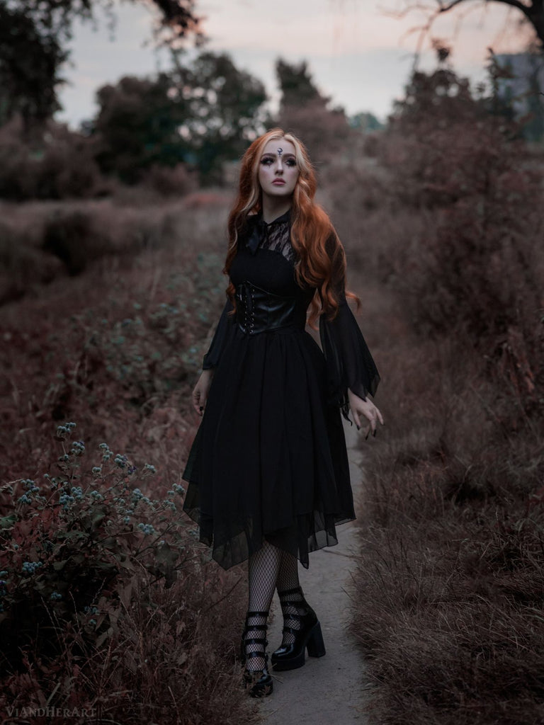 Halloween Gothic Steampunk Lace Dress