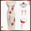 White 1960s Halloween Blood Pencil Dress