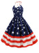 Blue 1950s Stars & Stripes Swing Dress