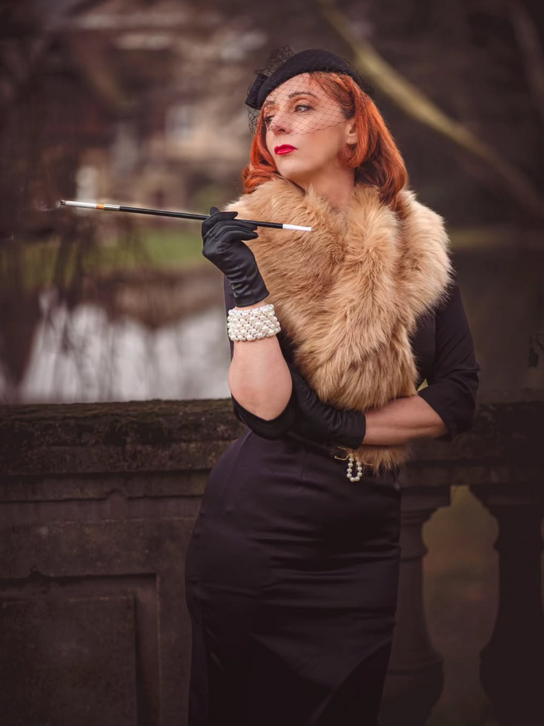 Black 1960s Solid Boat Neck Wrap Dress