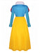 1940s Snow White Style Mesh Patchwork Dress