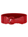 Patent Leather Elastic Buckle Vintage Belt