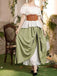 1960s Victorian-Style Ruched Lace Maxi Skirt