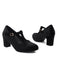 Vintage Velvet T-Strap Chunky Heel Shoes