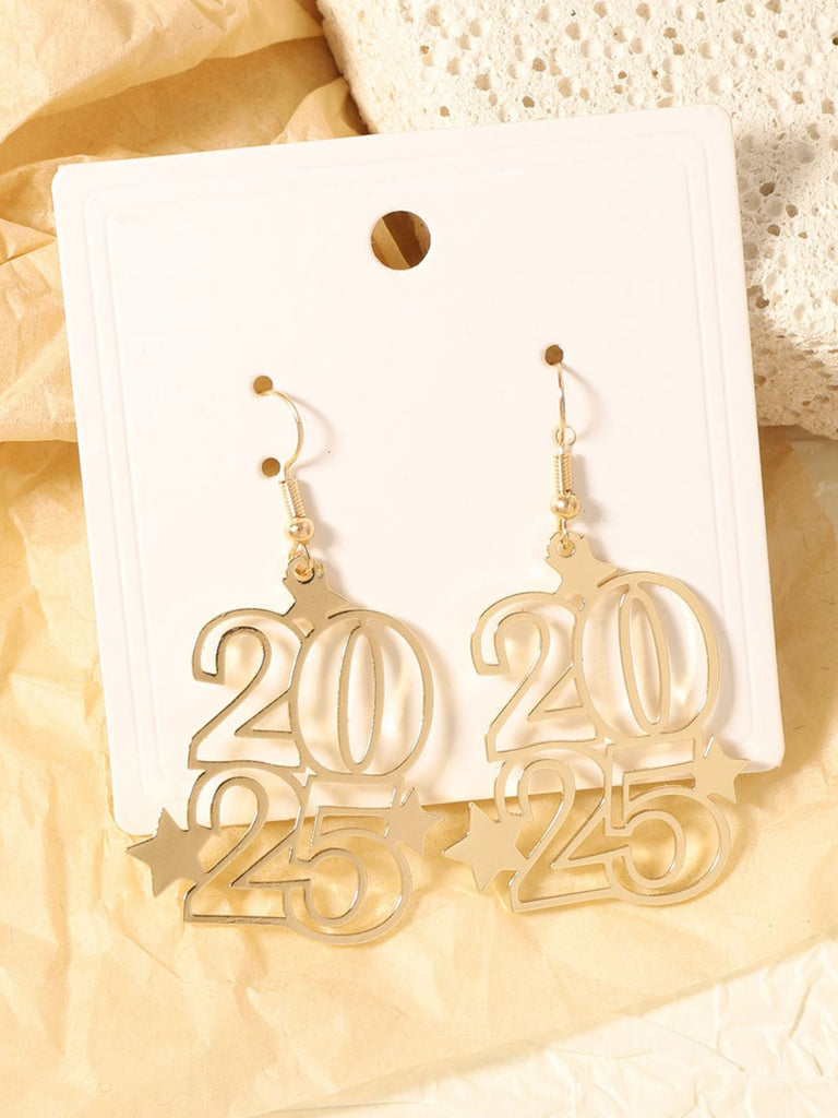 Hollow Numbers 2025 New Year's Eve Earrings