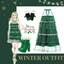 Green 1960s Pom-Pom Christmas Tree Dress