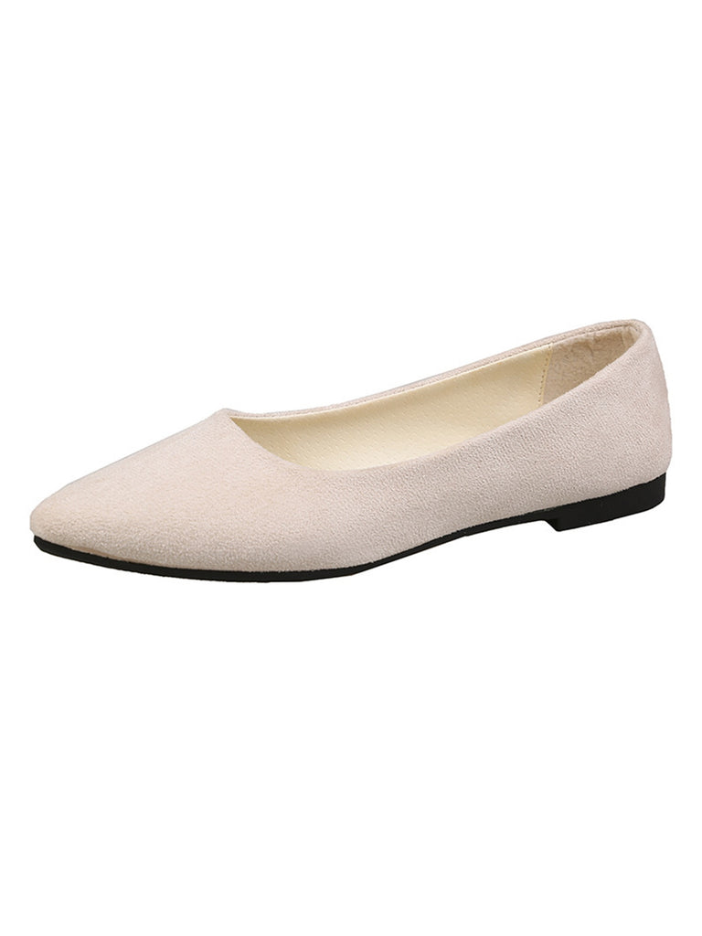 Slip-On Loafers Pointed Toe Shallow Flat Shoes