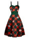 1950s Christmas Spaghetti Strap Swing Dress