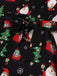 Black 1950s Santa Claus Christmas Dress