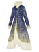 Blue 1930s Stand Collar Madame Morrible Stardust Coat