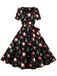 Black 1950s Santa Claus Christmas Dress