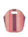 Pink Hand-Painted Striped Tote Bag