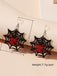 Black Halloween Spider Web Earrings