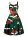 1950s Christmas Spaghetti Strap Swing Dress