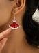 Acrylic Princess Dress Pendant Earrings