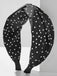 Fabric Wide Brim Polka Dot Cross Headband