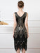 1920s V-Neck Sequined Tassel Flapper Sleeveless Dress