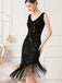 1920s Gatsby Sequins Tassel Oblique Hem Dress