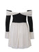 Black & White 1950s Off-Shoulder Skater Dress