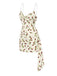 [Pre-Sale] White 1930s Rose Pleated Cowl Neck Straps Dress
