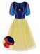 Blue 1940s Snow White Style Mesh Dress