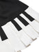 [Pre-Sale] Black 1960s Boat Neck Piano Key Patchwork Dress
