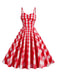 1950s Plaid Strap Swing Dress