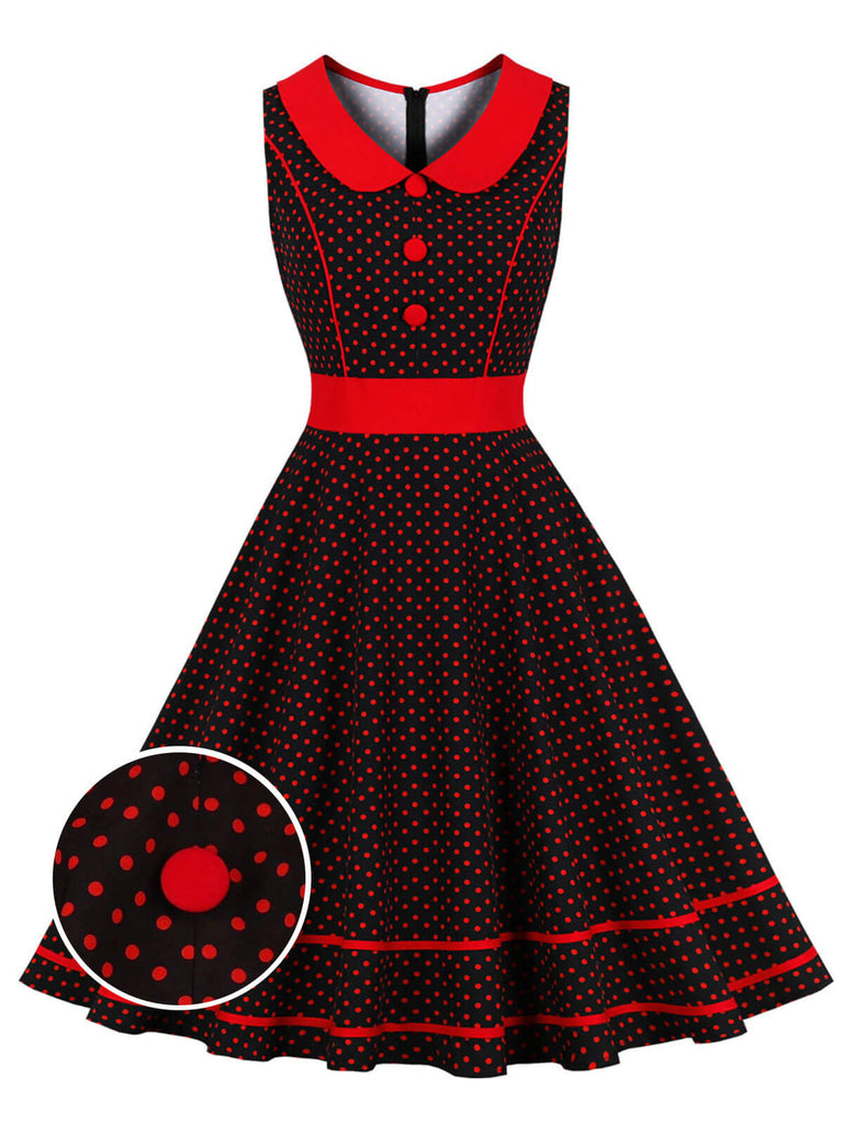 1950s Polka Dot Peter Pan Collar Dress