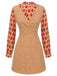 2PCS 1960s Orange Blouse & Tweed Mini Dress