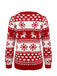 Red 1940s Christmas Knitted Sweater