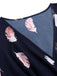 [Plus Size] 1950s V-Neck Feather Waist Dress